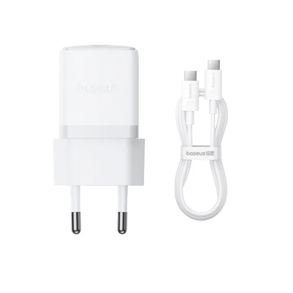 شارژر باسئوس مدل Palm Fast Charger 1C 20W به همراه کابل شارژ PD 60W