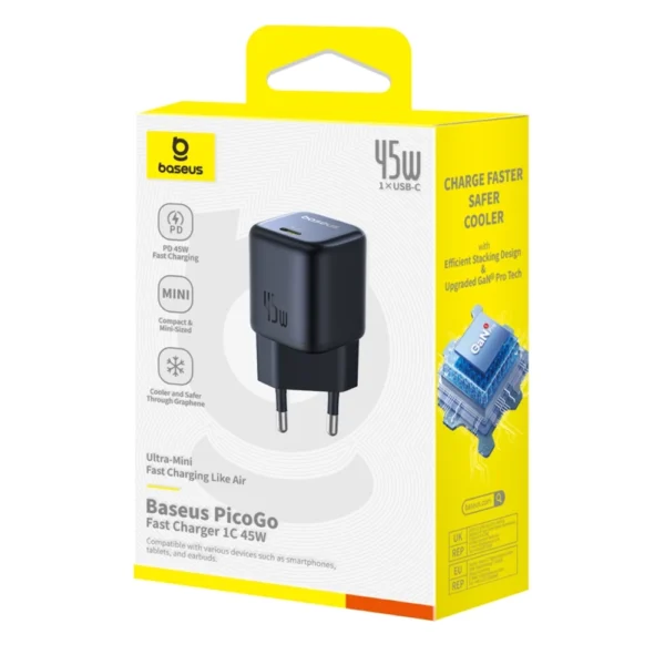شارژر موبایل باسئوس مدل PicoGo GaN 45W PD