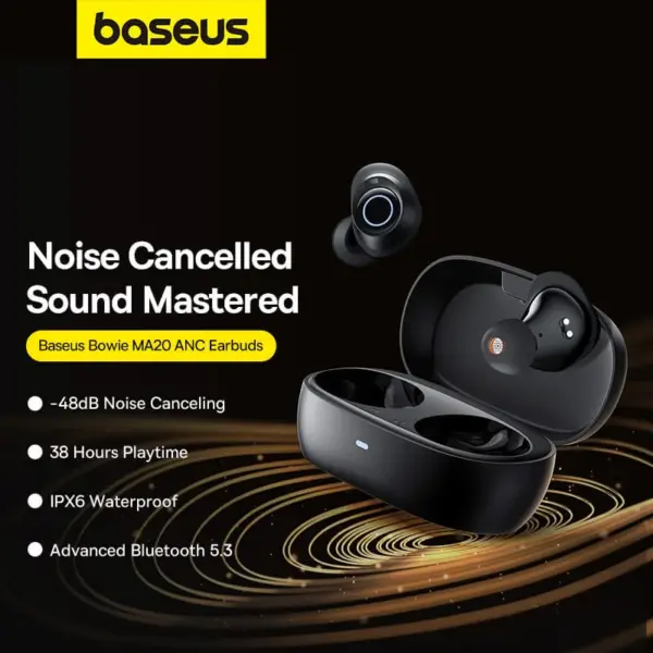 هندزفری بلوتوثی باسئوس مدل Bowie MA20 True Wireless