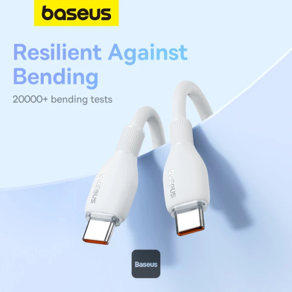 کابل شارژ باسئوس مدل Baseus Pudding Type-C PD 100W 2m