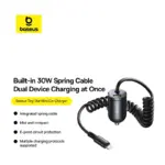 شارژر فندکی باسئوس مدل Baseus Tiny Star C+L 30W