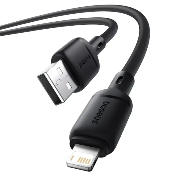 کابل شارژ باسئوس مدل Baseus Silky USB to Lightning 2.4A 2m