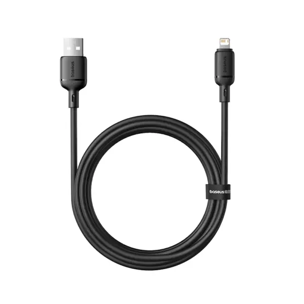 کابل شارژ باسئوس مدل Baseus Silky USB to Lightning 2.4A 2m