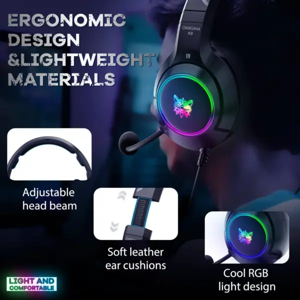 هدست گیمینگ اونیکوما مدل K9 RGB