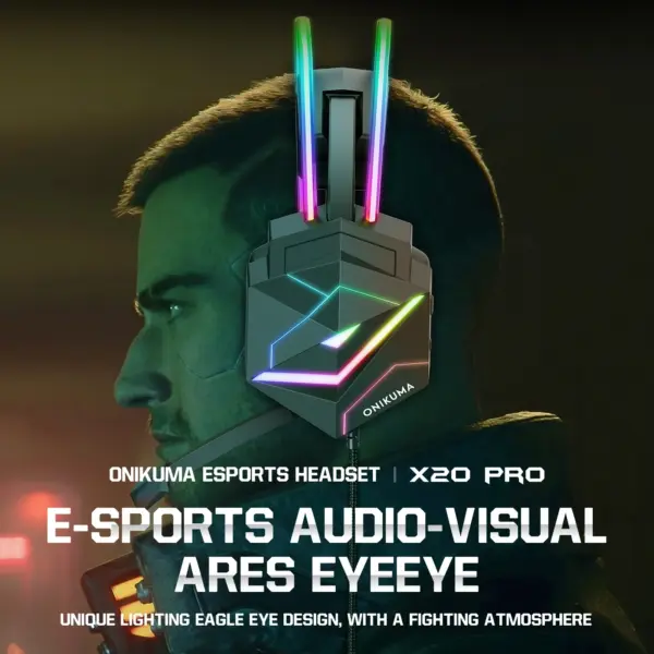 هدست گیمینگ اونیکوما مدل X20 RGB 7.1 USB
