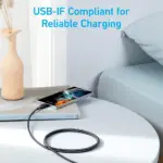 کابل شارژ انکر مدل Anker 322 PD 60W 1.8m