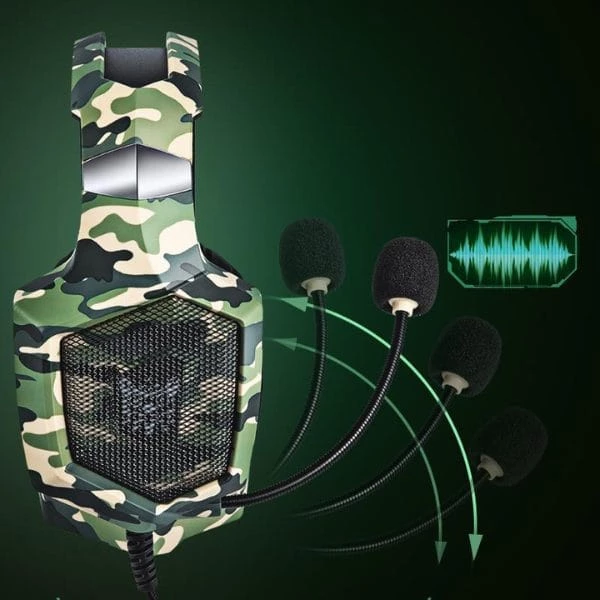 هدست گیمینگ اونیکوما مدل K8 سبز کاموفلاژ