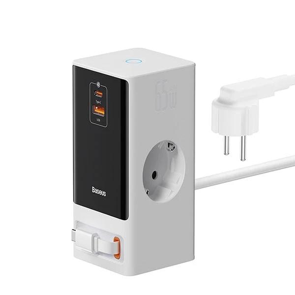 شارژر رو میزی باسئوس مدل Baseus PowerCombo 65W سفید