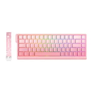 Onikuma Full Mechanical Keyboard G69 RGB صورتی
