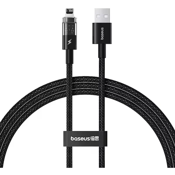 Baseus Gem Charging Cable USB to IP 2.4A 1m مشکی