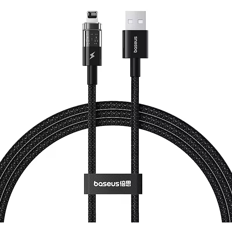 Baseus Gem Charging Cable USB to IP 2.4A 1m مشکی
