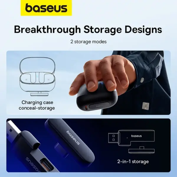 هندزفری بلوتوثی باسئوس مدل Baseus AeQur G10 مشکی
