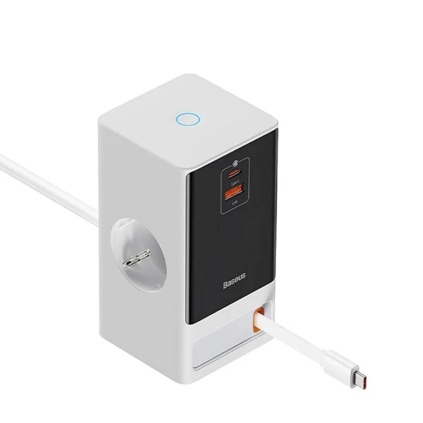شارژر رو میزی باسئوس مدل Baseus PowerCombo 65W سفید