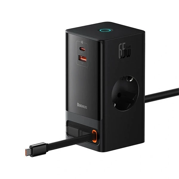 شارژر رو میزی باسئوس مدل Baseus PowerCombo 65W مشکی
