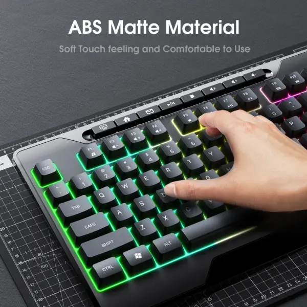 Onikuma Gaming Full Size RGB Memberane Keybord G32 مشکی