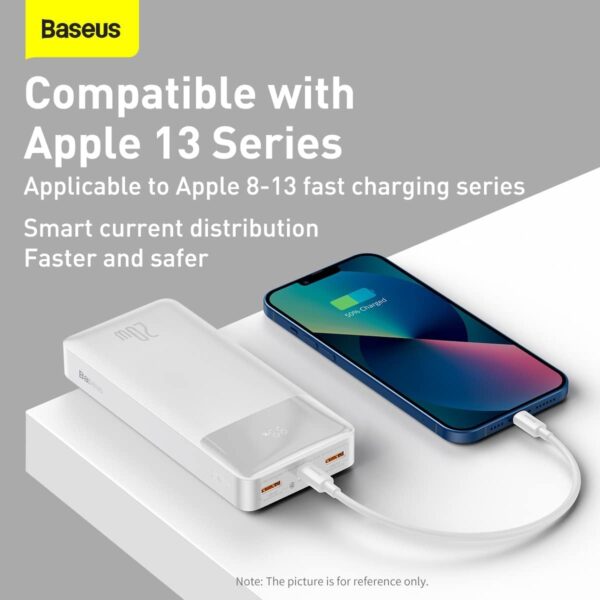Baseus Bipow Digital Display Power Bank 30000mAh 20W سفید