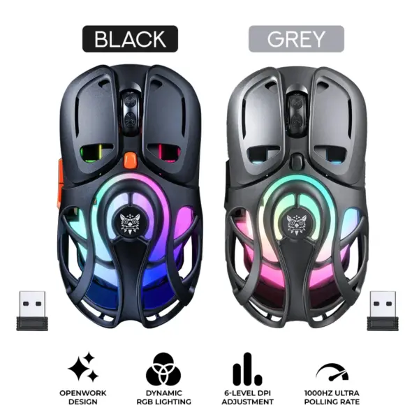 Onikuma Gaming Mouse DM02 Tri-Mode RGB مشکی
