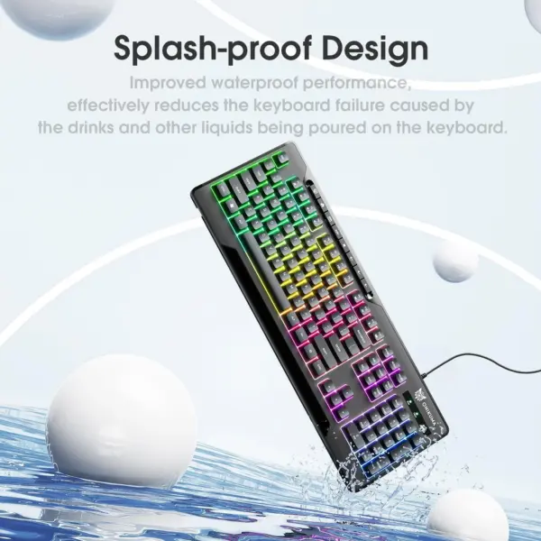 Onikuma Gaming Full Size RGB Memberane Keybord G32 مشکی