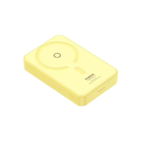 پاور بانک باسئوس با قابلیت وایرلس شارژر مدل Baseus MagPro Magnetic Bracket 20W زرد
