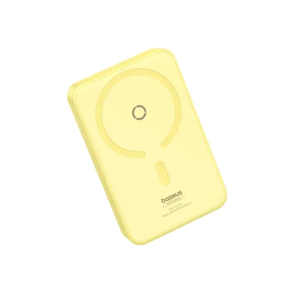 پاور بانک باسئوس با قابلیت وایرلس شارژر مدل Baseus MagPro Magnetic Bracket 20W زرد
