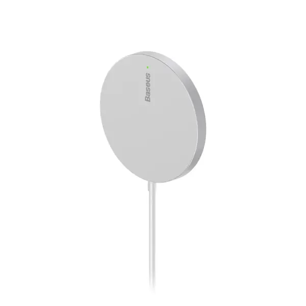 شارژر مگنتی بی سیم باسئوس مدل Baseus Simple Mini3 15w نقره ای