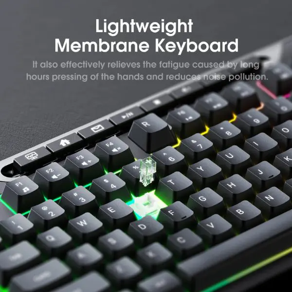 Onikuma Gaming Full Size RGB Memberane Keybord G32 مشکی