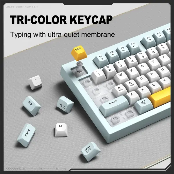 Onikuma Membrane G80 RGB Gaming Keyboard آبی روشن