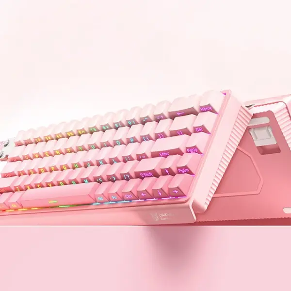 Onikuma Full Mechanical Keyboard G69 RGB صورتی