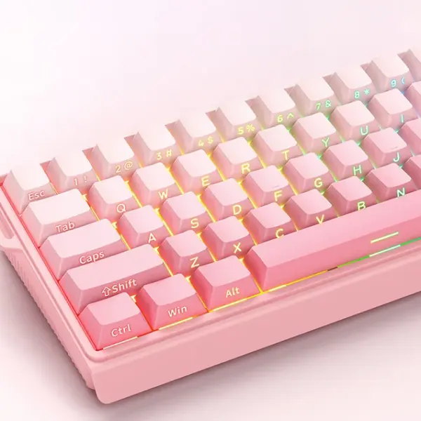 Onikuma Full Mechanical Keyboard G69 RGB صورتی