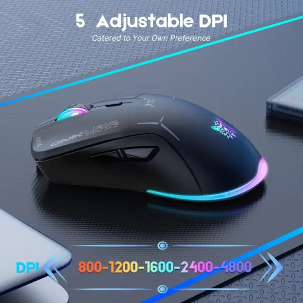 Onikuma Gaming Mouse CW917 Wireless RGB مشکی