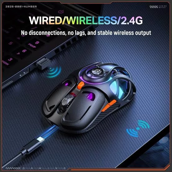 Onikuma Gaming Mouse DM02 Tri-Mode RGB مشکی