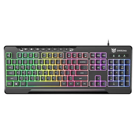 Onikuma Gaming Full Size RGB Memberane Keybord G32 مشکی