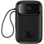 پاور بانک باسئوس با قابلیت صفحه دیجیتال مدل Baseus Qpow 2 30W مشکی