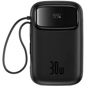 پاور بانک باسئوس با قابلیت صفحه دیجیتال مدل Baseus Qpow 2 30W مشکی