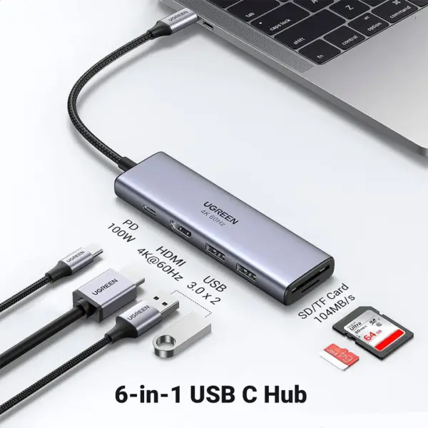 هاب یوگرین مدل CM511 Type C خاکستری
