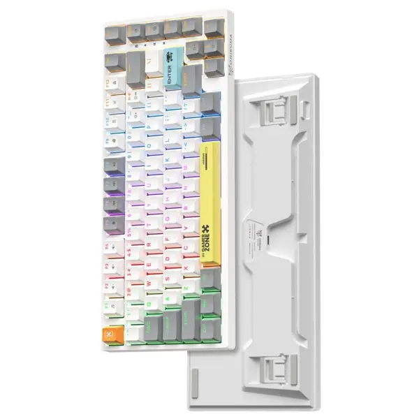 کیبورد گیمینگ اونیکوما مدل Onikuma g58 RGB Mechanical سفید