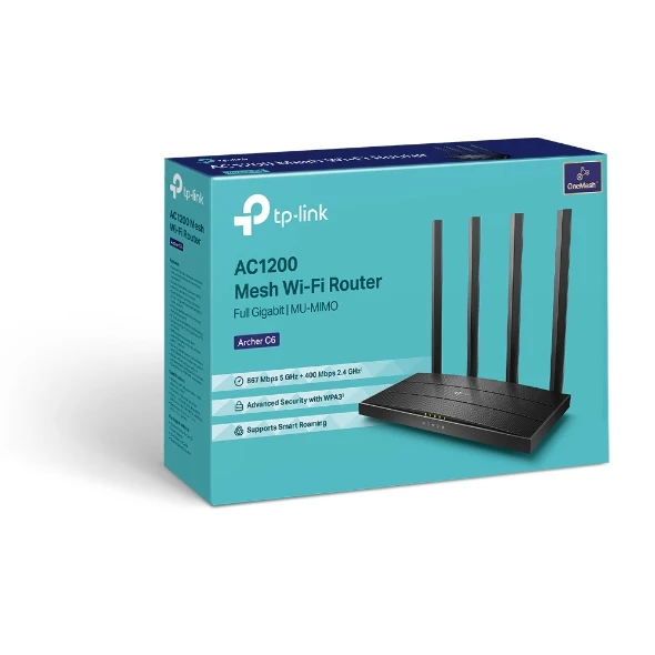 روتر تی پی لینک مدل TP-Link Archer C6 مشکی