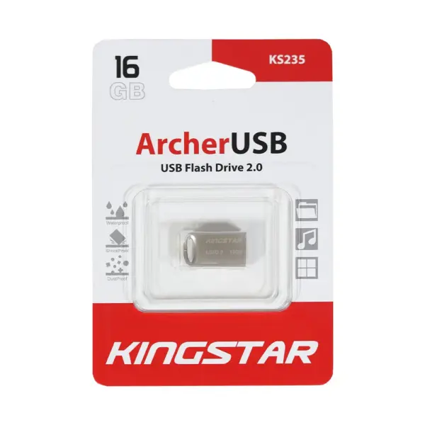 فلش مموری کینگ استار مدل KingStar KS235 16GB USB 2.0 نقره ای