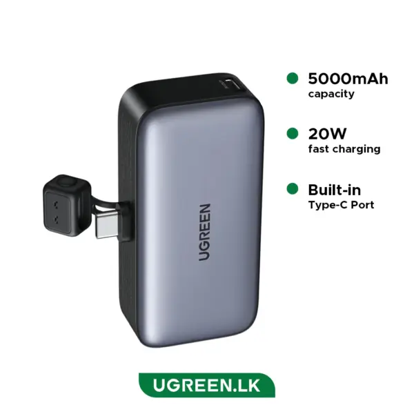 پاوربانک یوگرین مدل Ugreen PB503 5000mAh خاکستری
