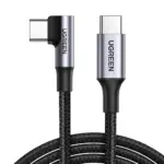 کابل تبدیل USB-C به USB-C زاویه دار مدل Ugreen US334 1M مشکی