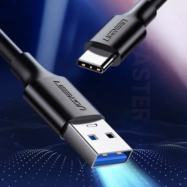 کابل USB به تایپ C یوگرین مدل Ugreen US184 مشکی
