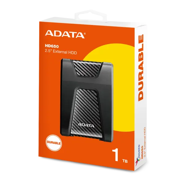 هارد دیسک اکسترنال ای دیتا مدل Adata HD650 1TB مشکی