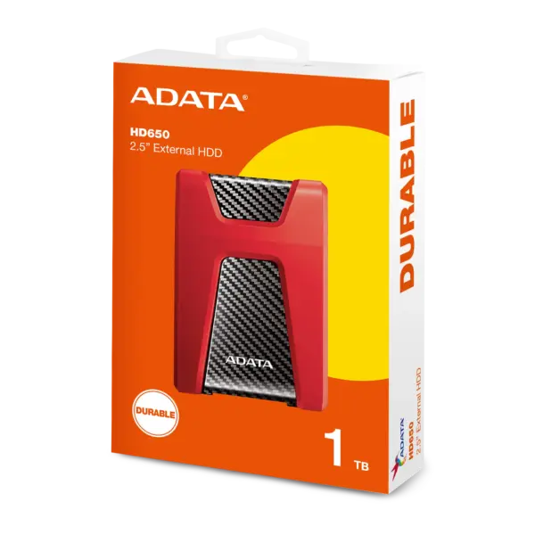 هارد دیسک اکسترنال ای دیتا مدل Adata HD650 1TB قرمز