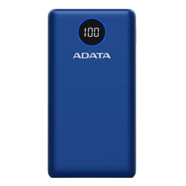 پاور بانک سه پورت ای دیتا مدل Adata P20000QCD 20000mAh آبی