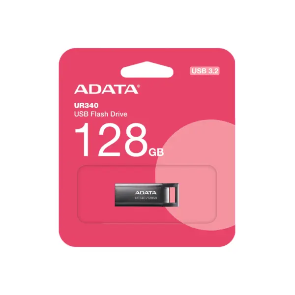 فلش مموری ای دیتا مدل UR340 USB3.2 128GB مشکی