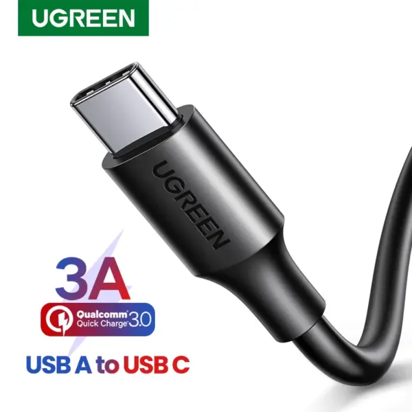 کابل شارژ USB-A به USB-C یوگرین مدل Ugreen US287 2M مشکی