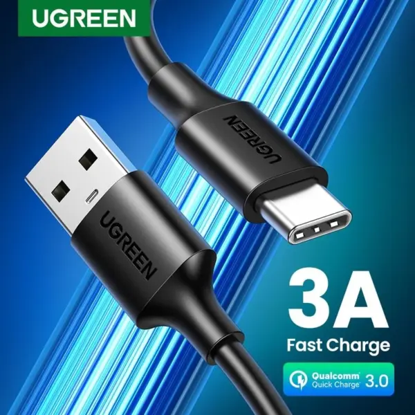 کابل شارژ USB-A به USB-C یوگرین مدل Ugreen US287 2M مشکی