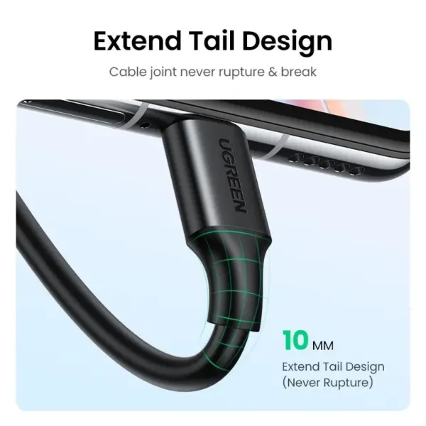 کابل شارژ USB-A به USB-C یوگرین مدل Ugreen US287 2M مشکی